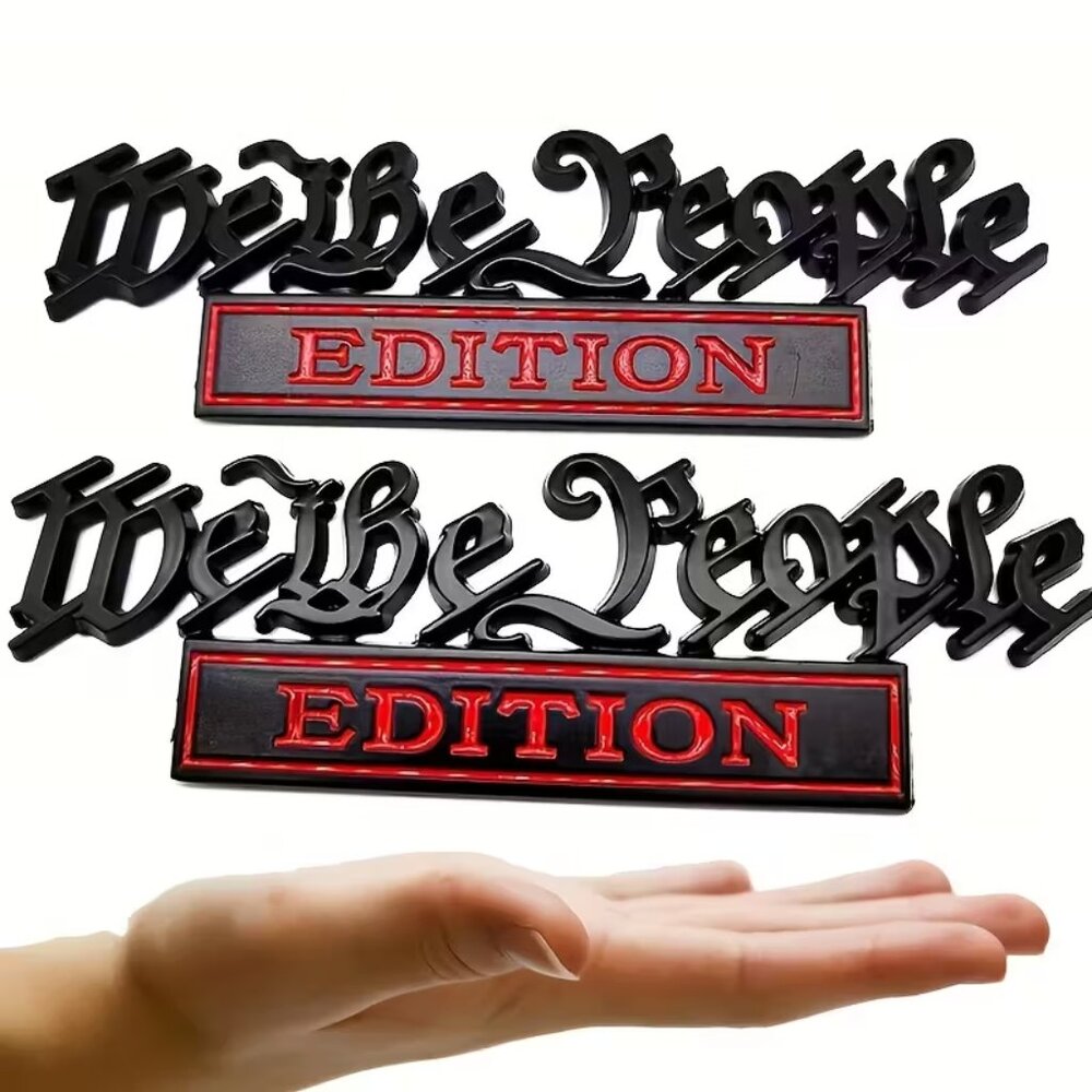 #626 Classic We the People Edition 3D Full Metal Car Emblems Decals Labels Decor